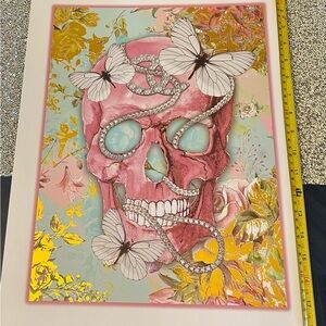 Chanel Skull Art Work 18’5 x 14’5 ( 48 sm x 38 sm ) With out Frame